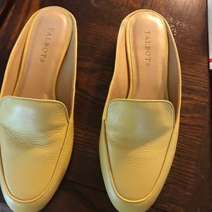 Talbots mules. Yellow leather size 8. Worn 3 times